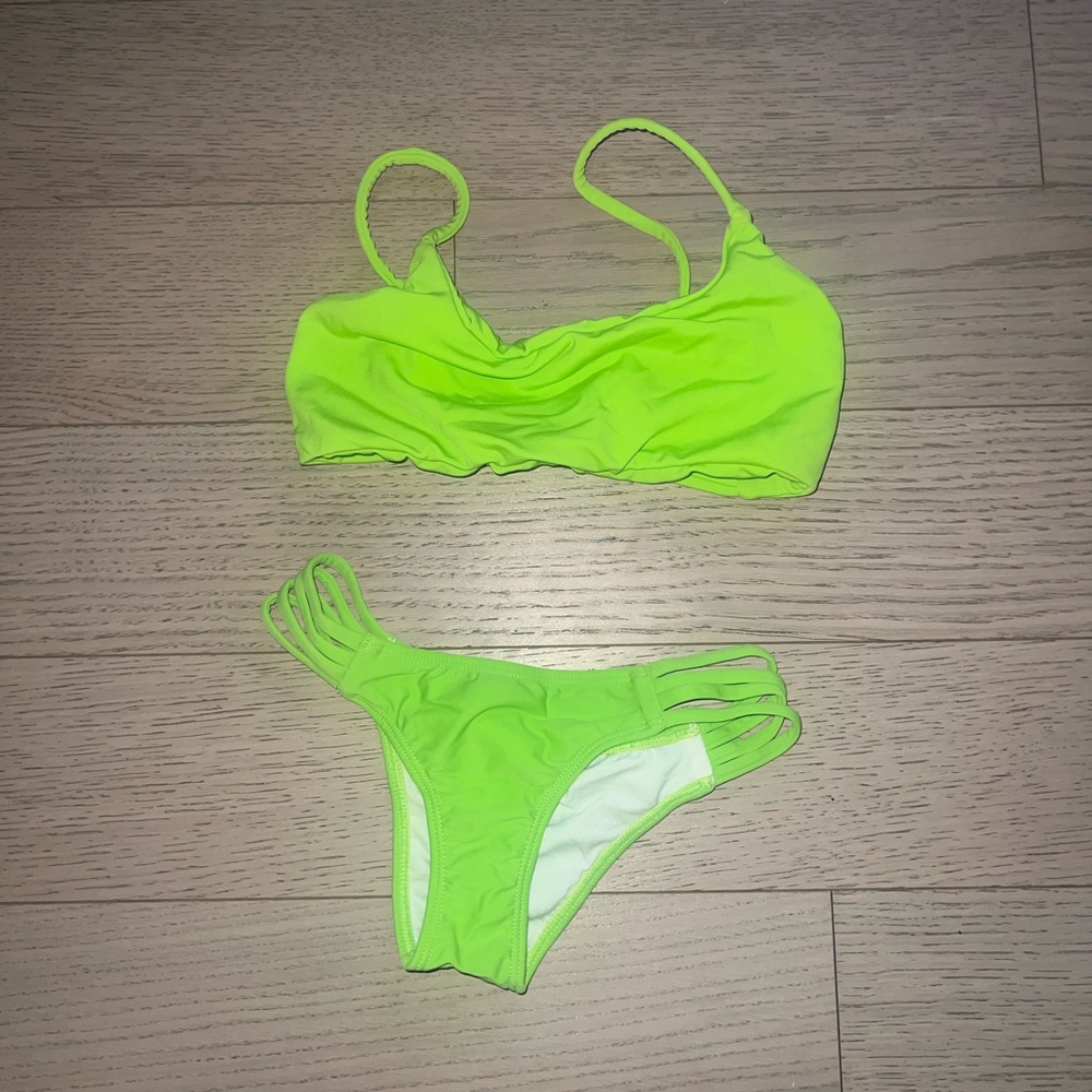San Lorenzo Neon Green Bikini Set